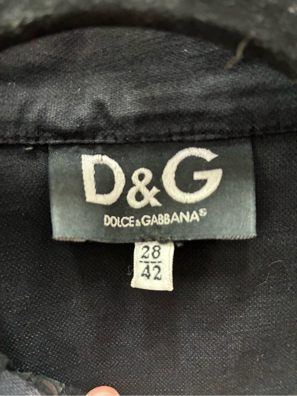 D&G Silver Button-Front Jean Jacket - Picture 3 of 4